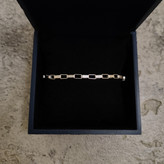 دستبند استیل طرح آجری رنگ silver