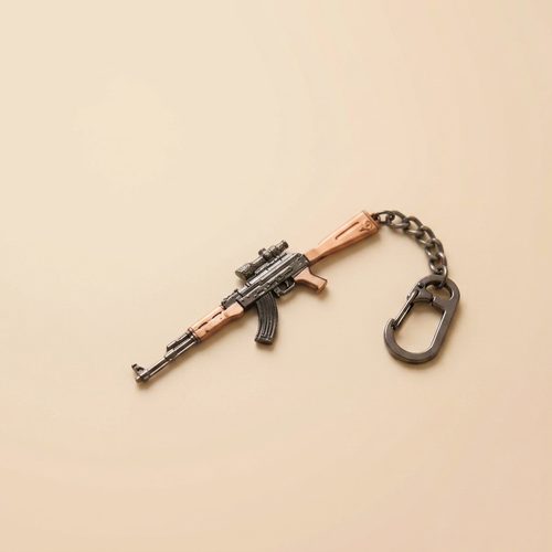 جاکلیدی اورجینال فلزی طرح AK47 رنگ ثابت بازی پابجی